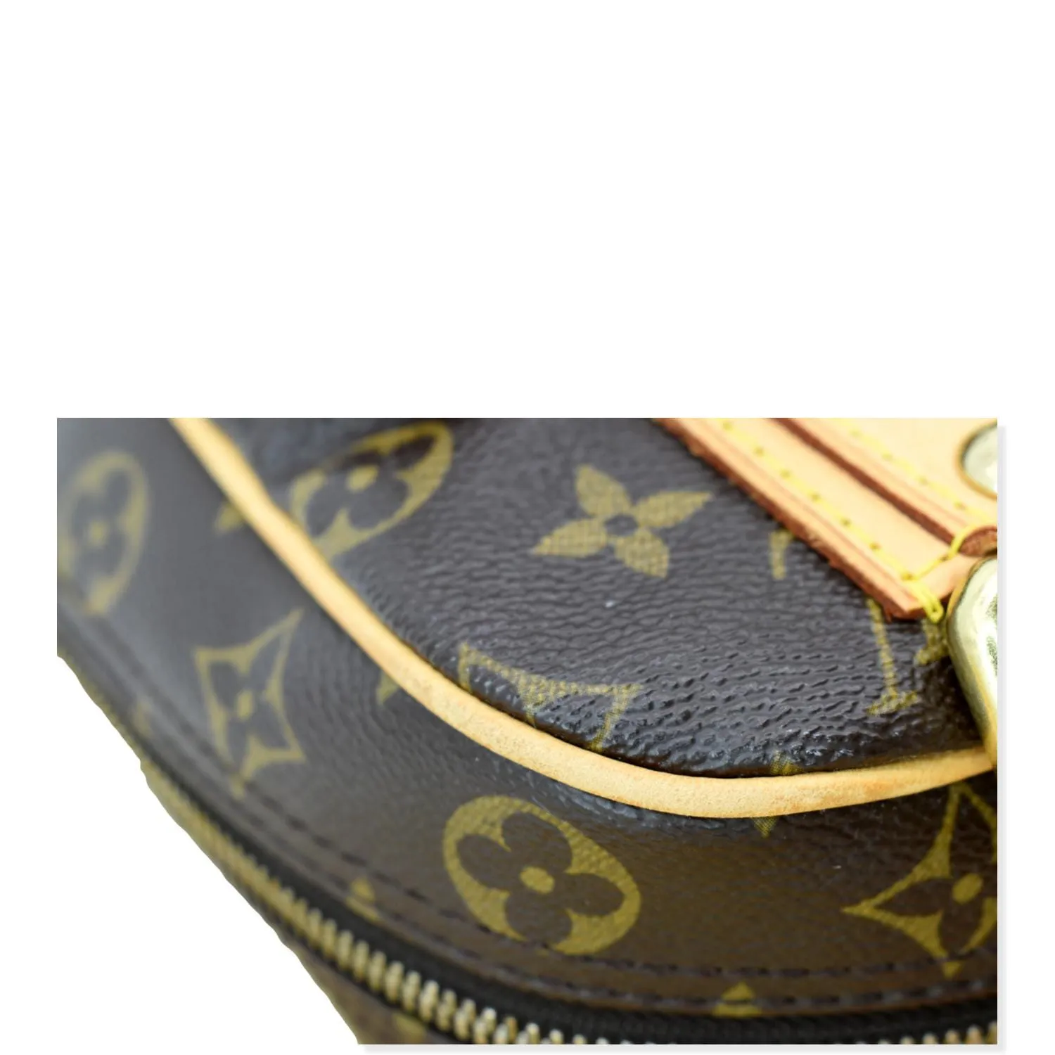 LOUIS VUITTON Manhattan PM Monogram Canvas Satchel Bag Brown