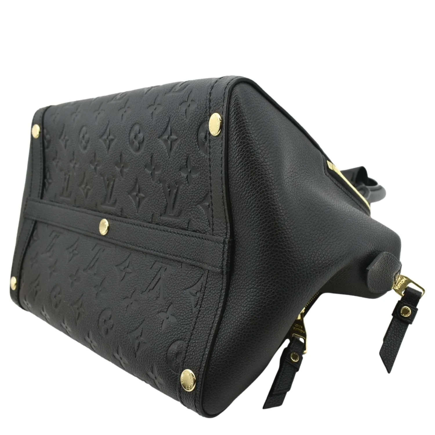 LOUIS VUITTON Marais MM Monogram Emperiente Satchel Bag Black