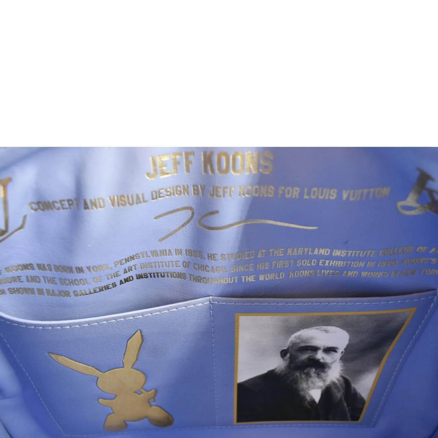 LOUIS VUITTON Masters Monet Speedy 30 Coated Canvas Satchel Bag Blue