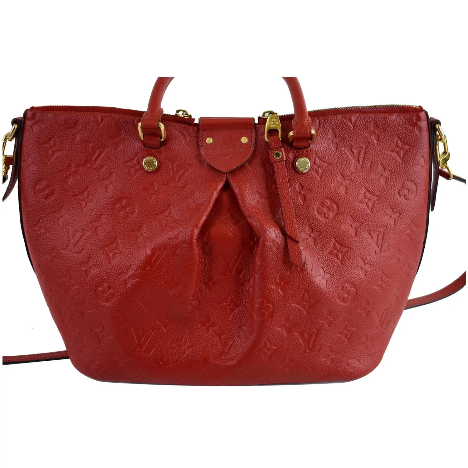 LOUIS VUITTON Mazarine MM Monogram Empreinte Shoulder Bag Red