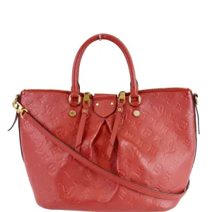 LOUIS VUITTON Mazarine MM Monogram Empreinte Shoulder Bag Red