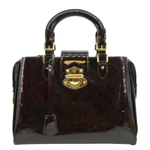 LOUIS VUITTON Melrose Avenue Monogram Vernis Leather Satchel Bag Amarante