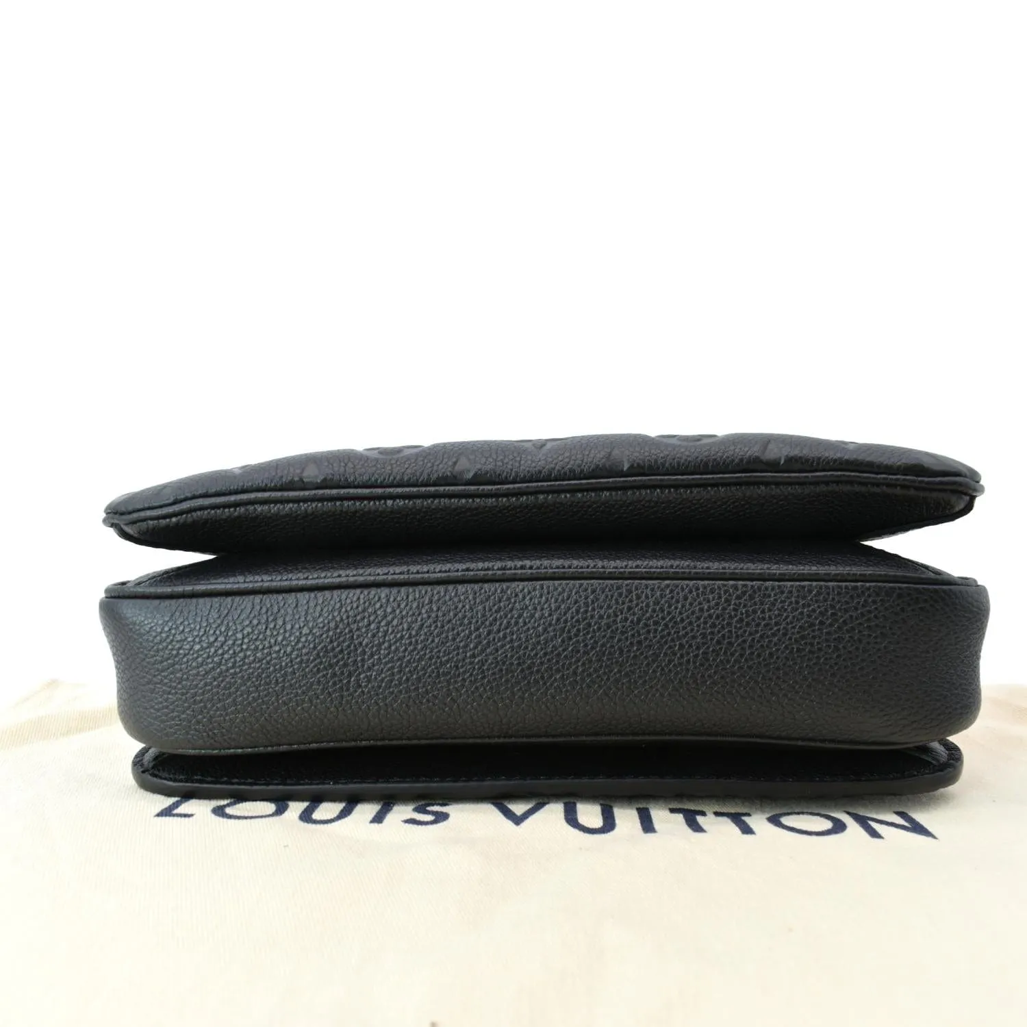 LOUIS VUITTON Metis Pochette Empreinte Leather Crossbody Bag Black
