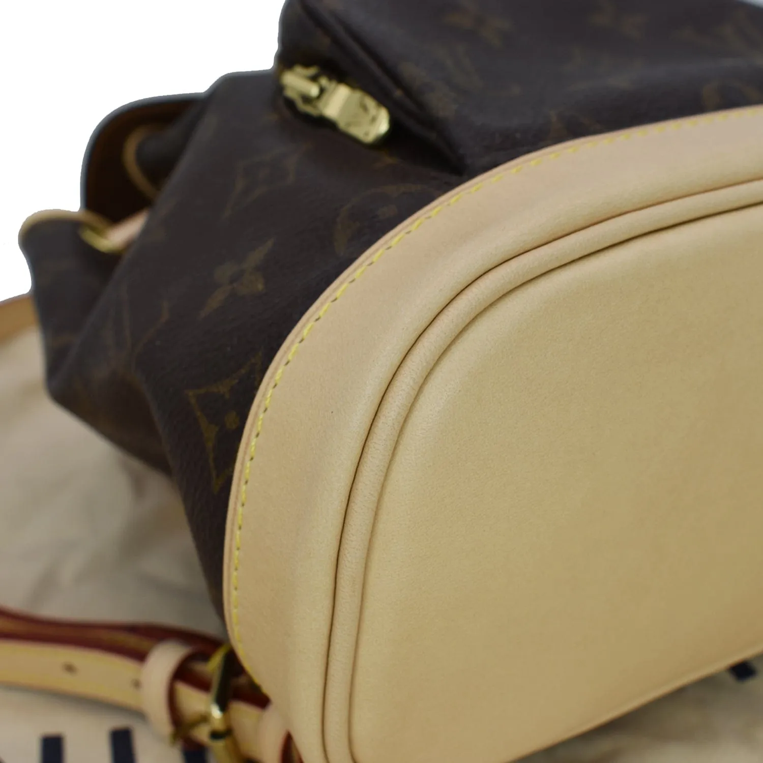 LOUIS VUITTON Mini Montsouris Monogram Canvas Backpack Bag Brown
