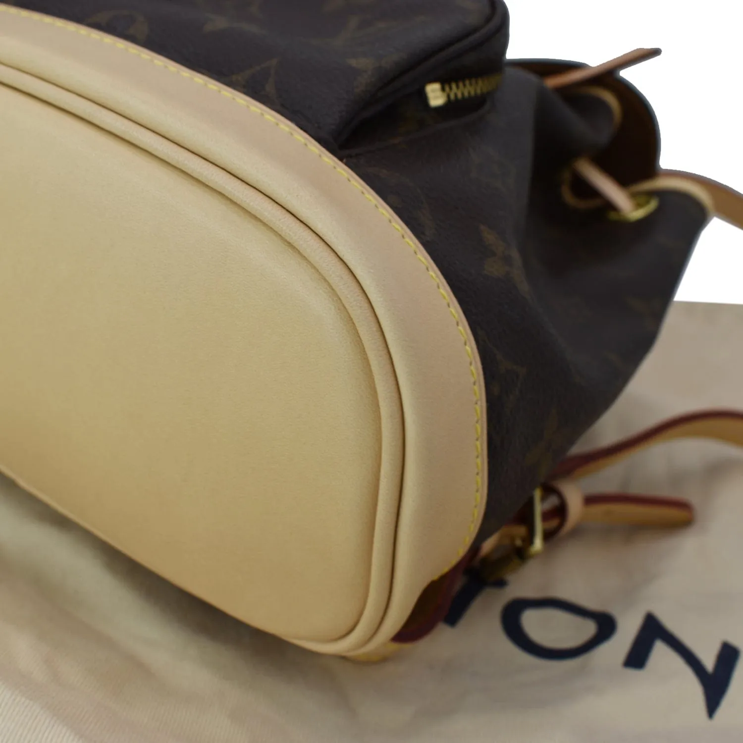 LOUIS VUITTON Mini Montsouris Monogram Canvas Backpack Bag Brown