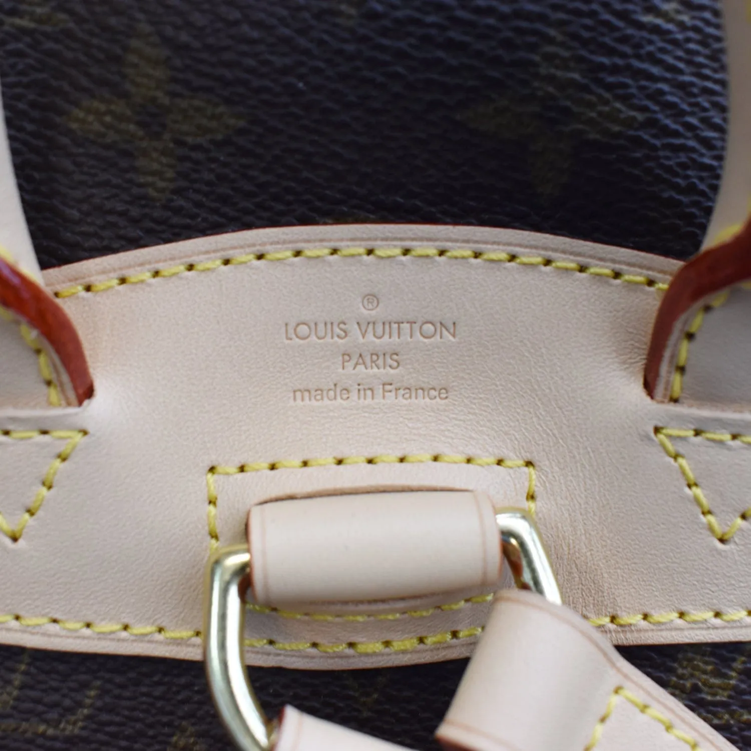 LOUIS VUITTON Mini Montsouris Monogram Canvas Backpack Bag Brown