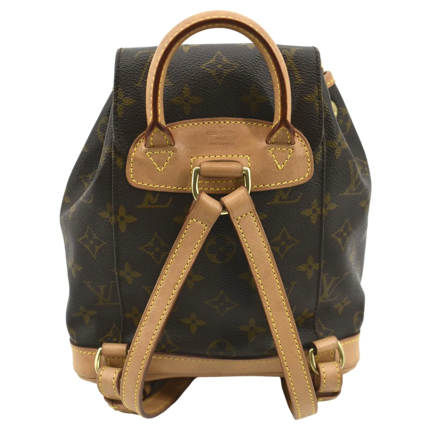 LOUIS VUITTON Mini Montsouris Monogram Canvas Backpack Bag Brown