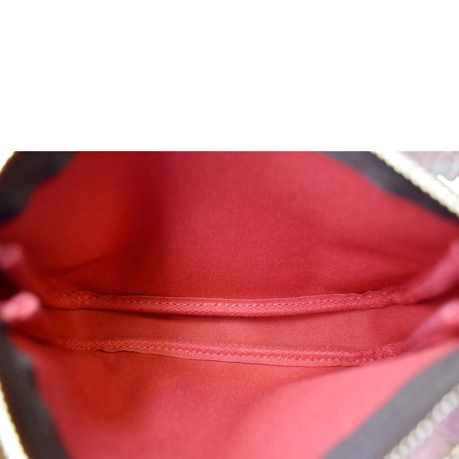 LOUIS VUITTON Mini Pochette Damier Ebene Accessoires Pouch Brown