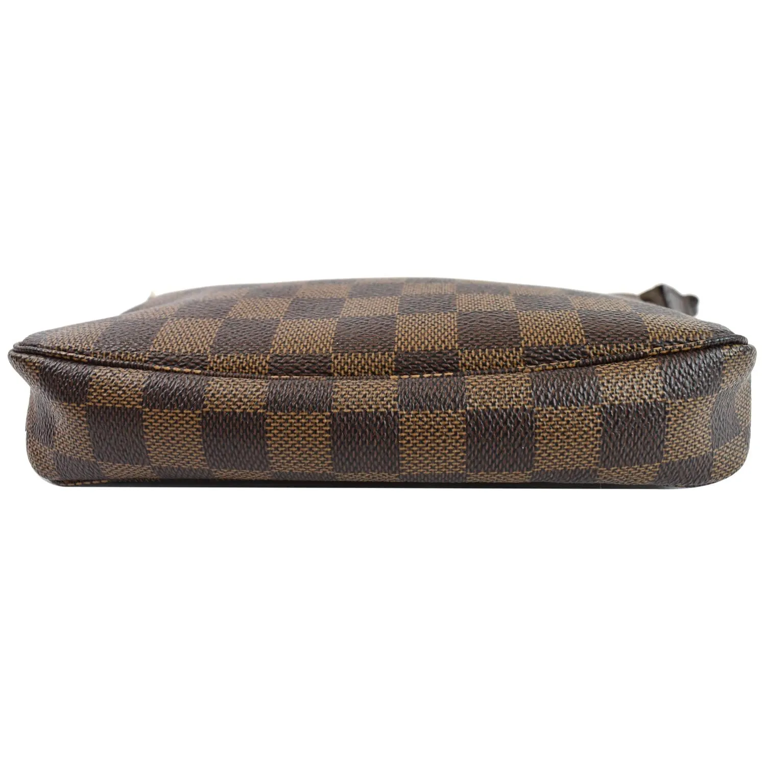 LOUIS VUITTON Mini Pochette Damier Ebene Accessories Pouch Brown
