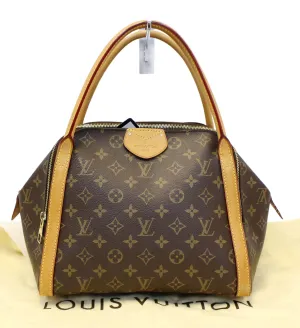 LOUIS VUITTON Monogram Brown Marais MM Satchel Bag