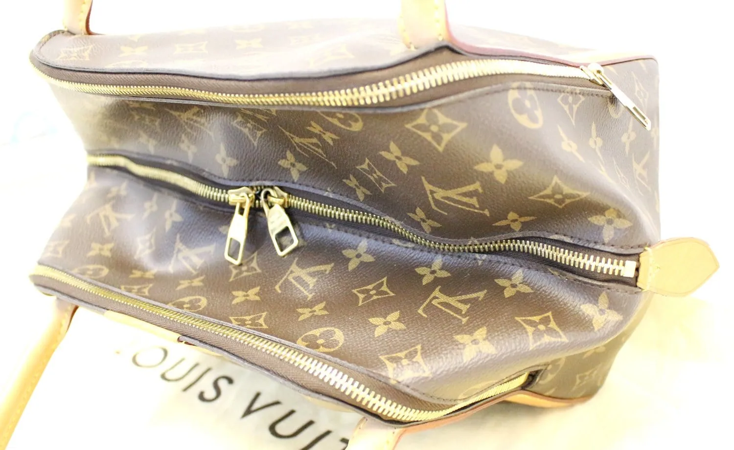 LOUIS VUITTON Monogram Brown Marais MM Satchel Bag