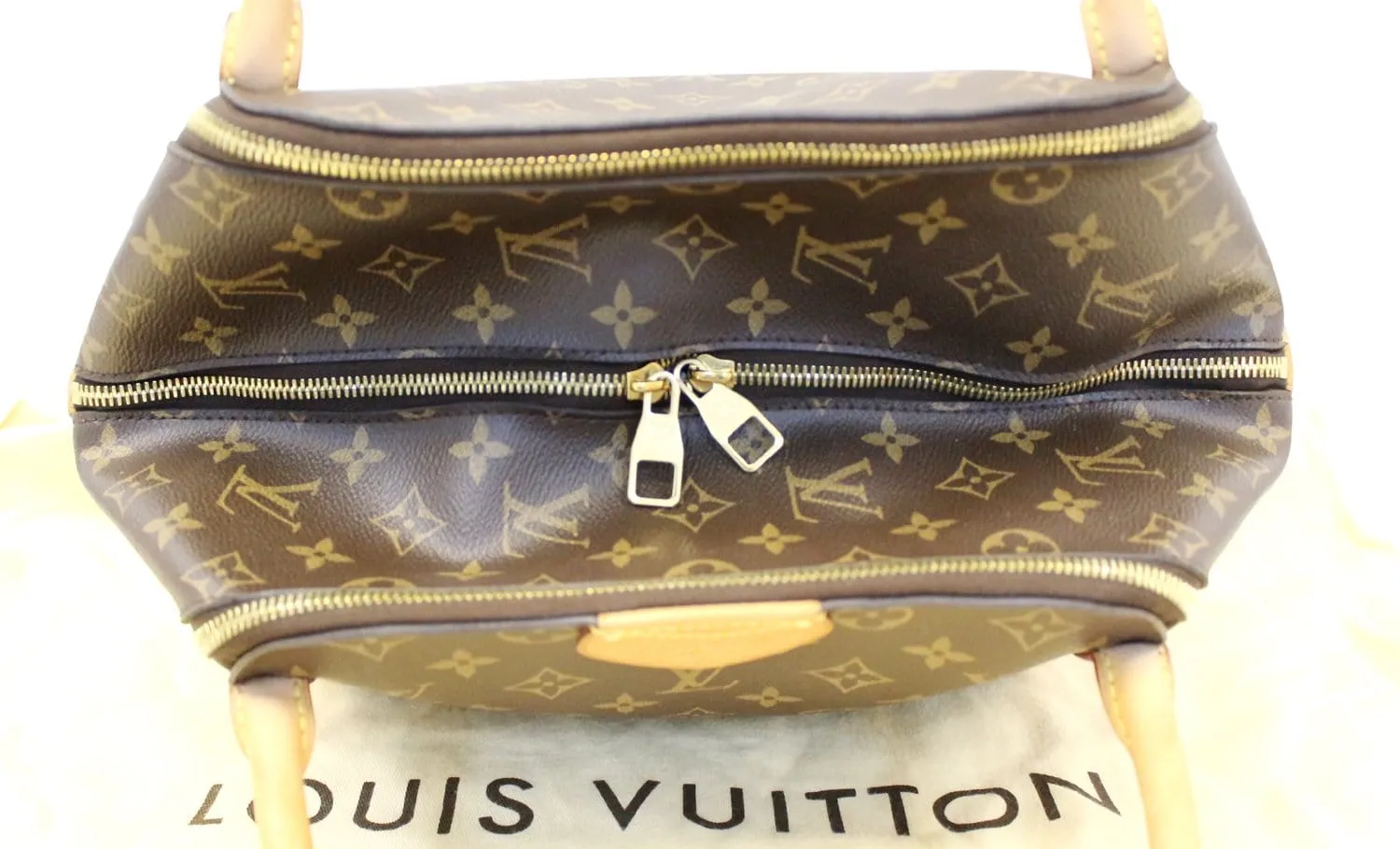 LOUIS VUITTON Monogram Brown Marais MM Satchel Bag
