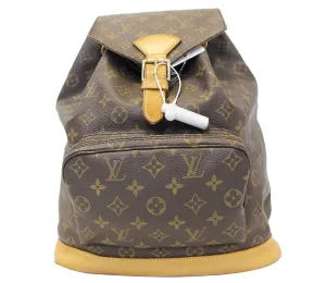 LOUIS VUITTON Monogram Canvas Brown Montsouris GM Backpack Bag