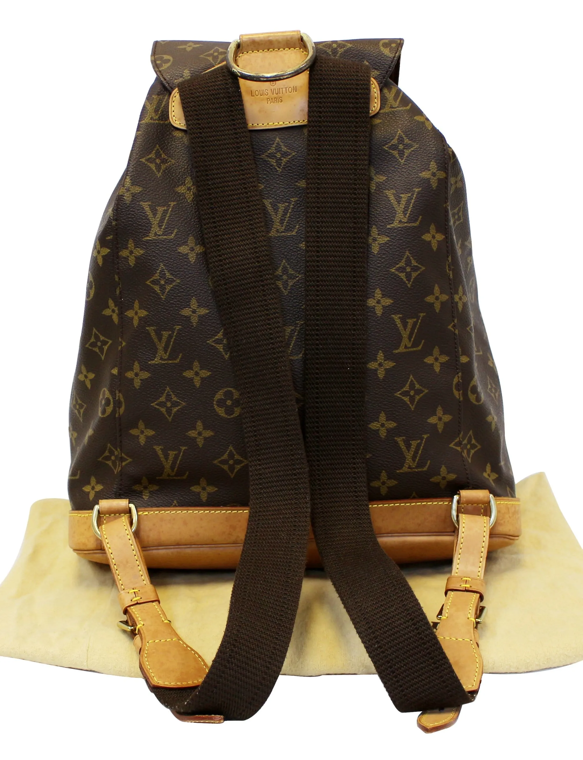 LOUIS VUITTON Monogram Canvas Brown Montsouris GM Backpack Bag