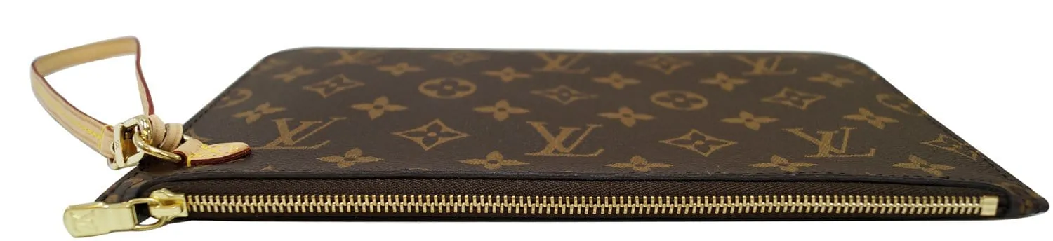 LOUIS VUITTON Monogram Canvas Pochette Wristlet Pouch Neverfull MM
