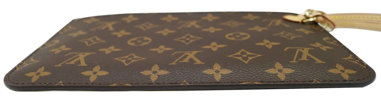 LOUIS VUITTON Monogram Canvas Pochette Wristlet Pouch Neverfull MM