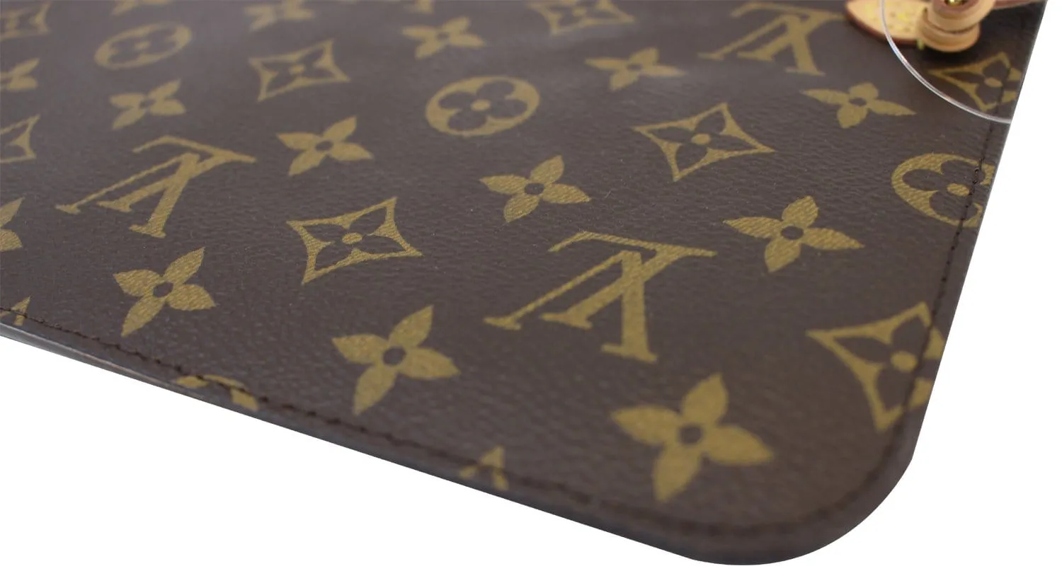 LOUIS VUITTON Monogram Canvas Red Pochette Pouch For Neverfull