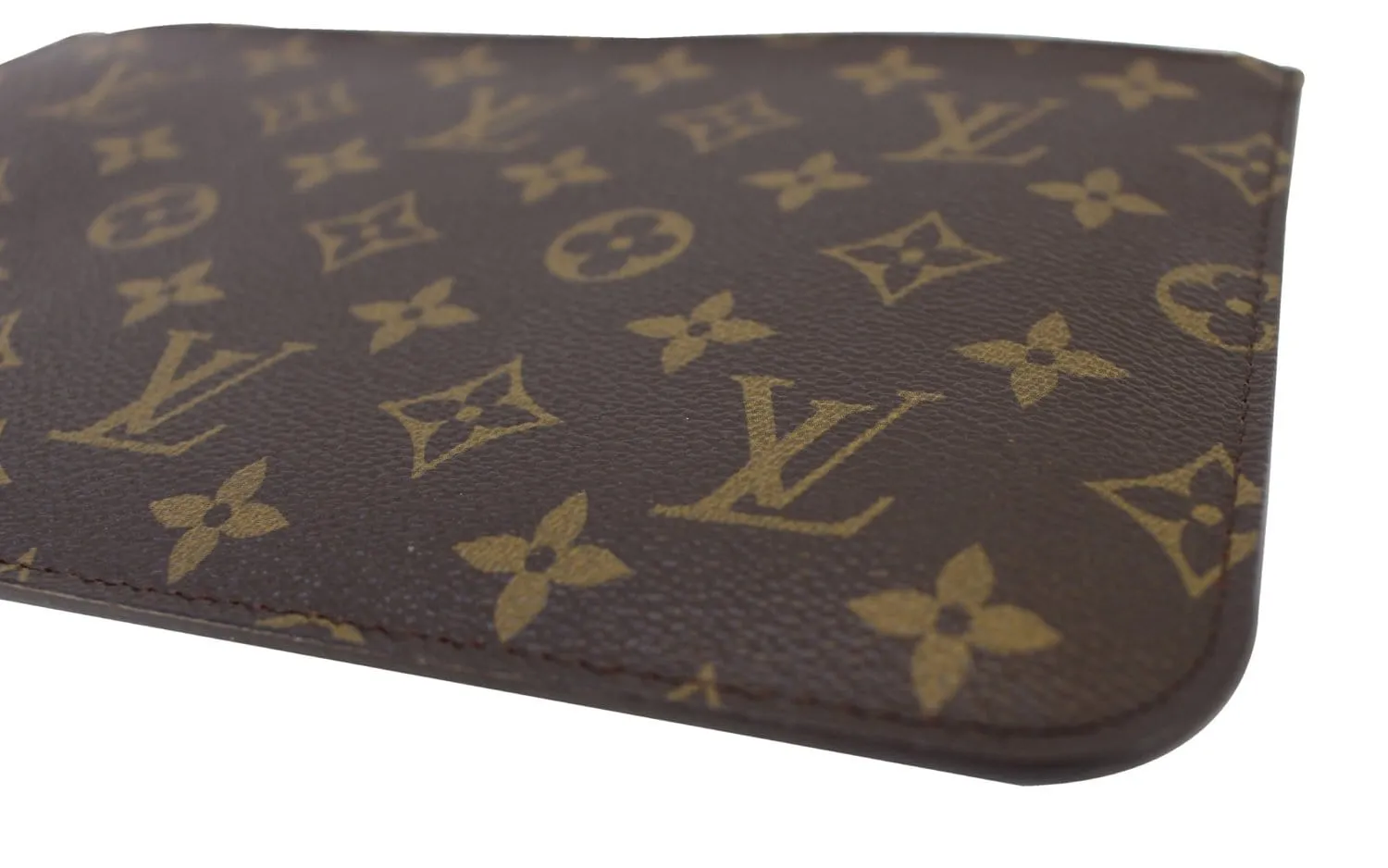 LOUIS VUITTON Monogram Canvas Red Pochette Pouch For Neverfull