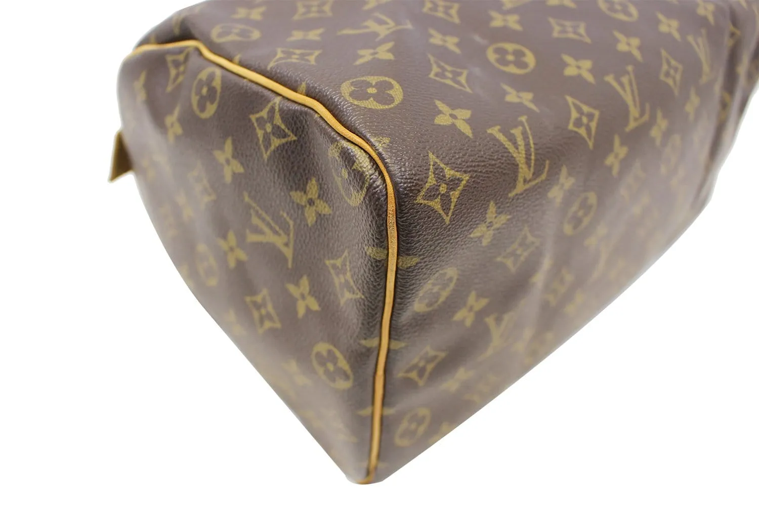 LOUIS VUITTON Monogram Canvas Speedy 35 Satchel Brown Bag