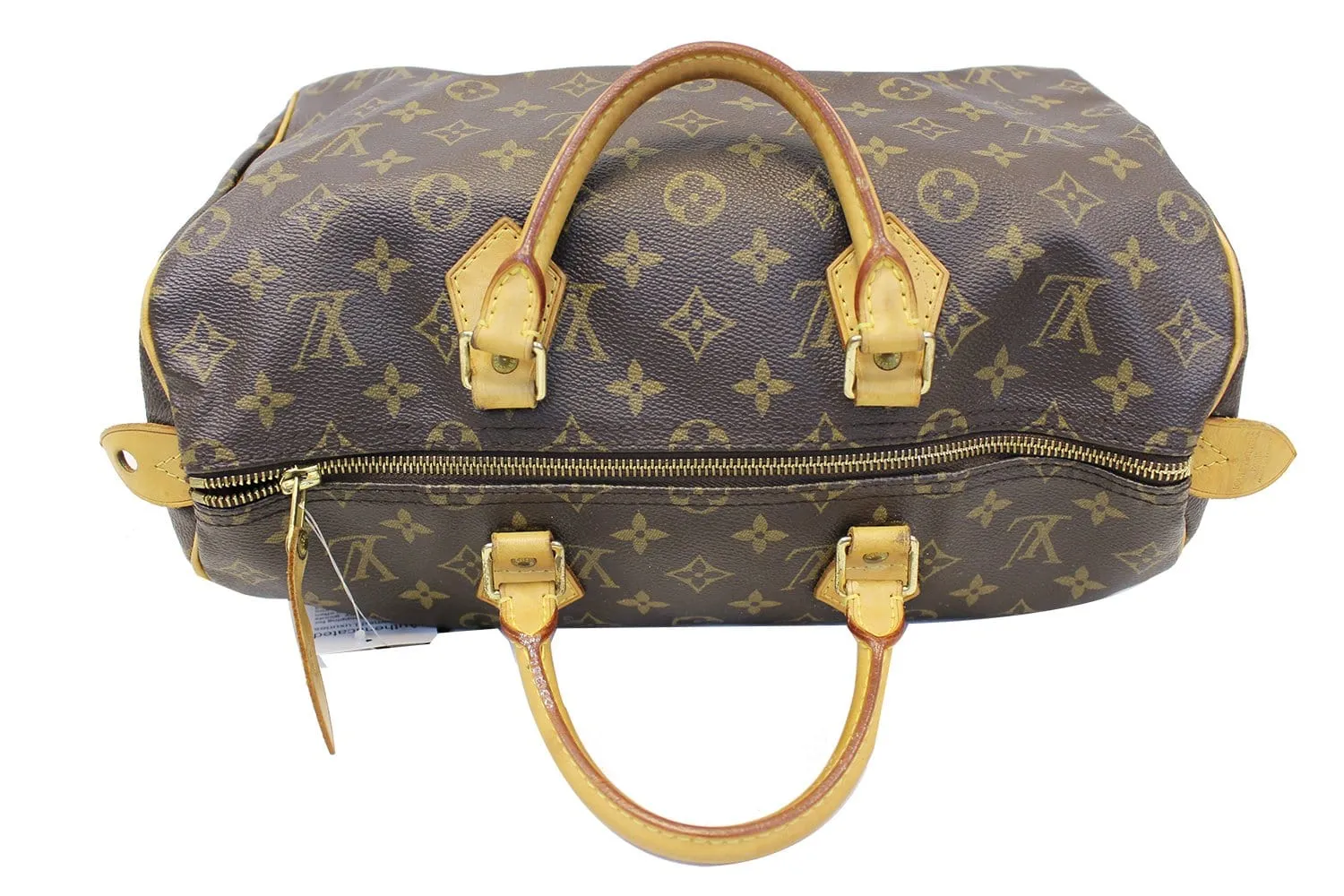 LOUIS VUITTON Monogram Canvas Speedy 35 Satchel Brown Bag