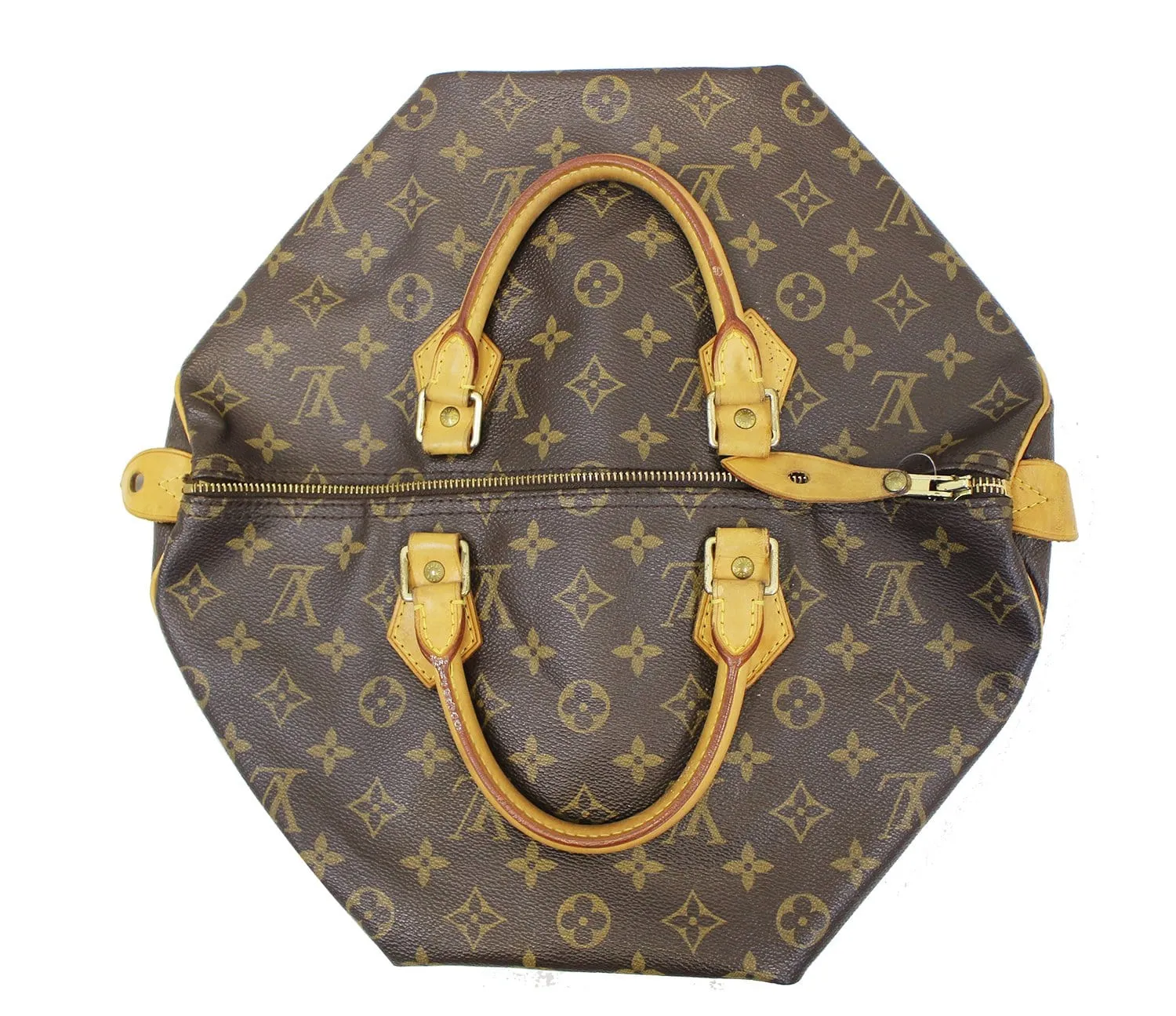 LOUIS VUITTON Monogram Canvas Speedy 35 Satchel Brown Bag