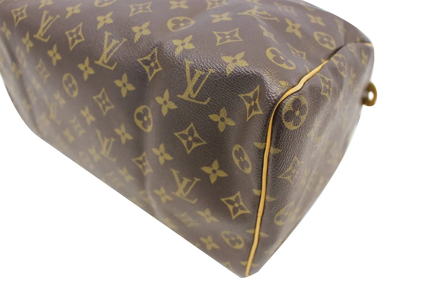 LOUIS VUITTON Monogram Canvas Speedy 35 Satchel Brown Bag