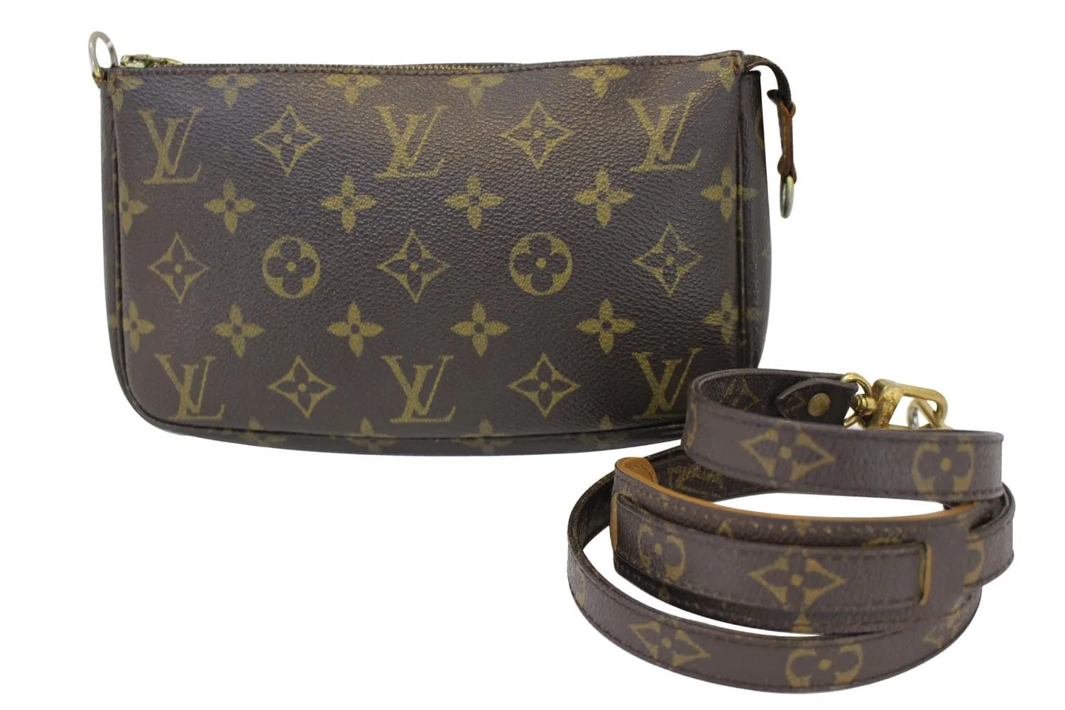 LOUIS VUITTON Monogram Pochette Accessoires Long Shoulder Pouch