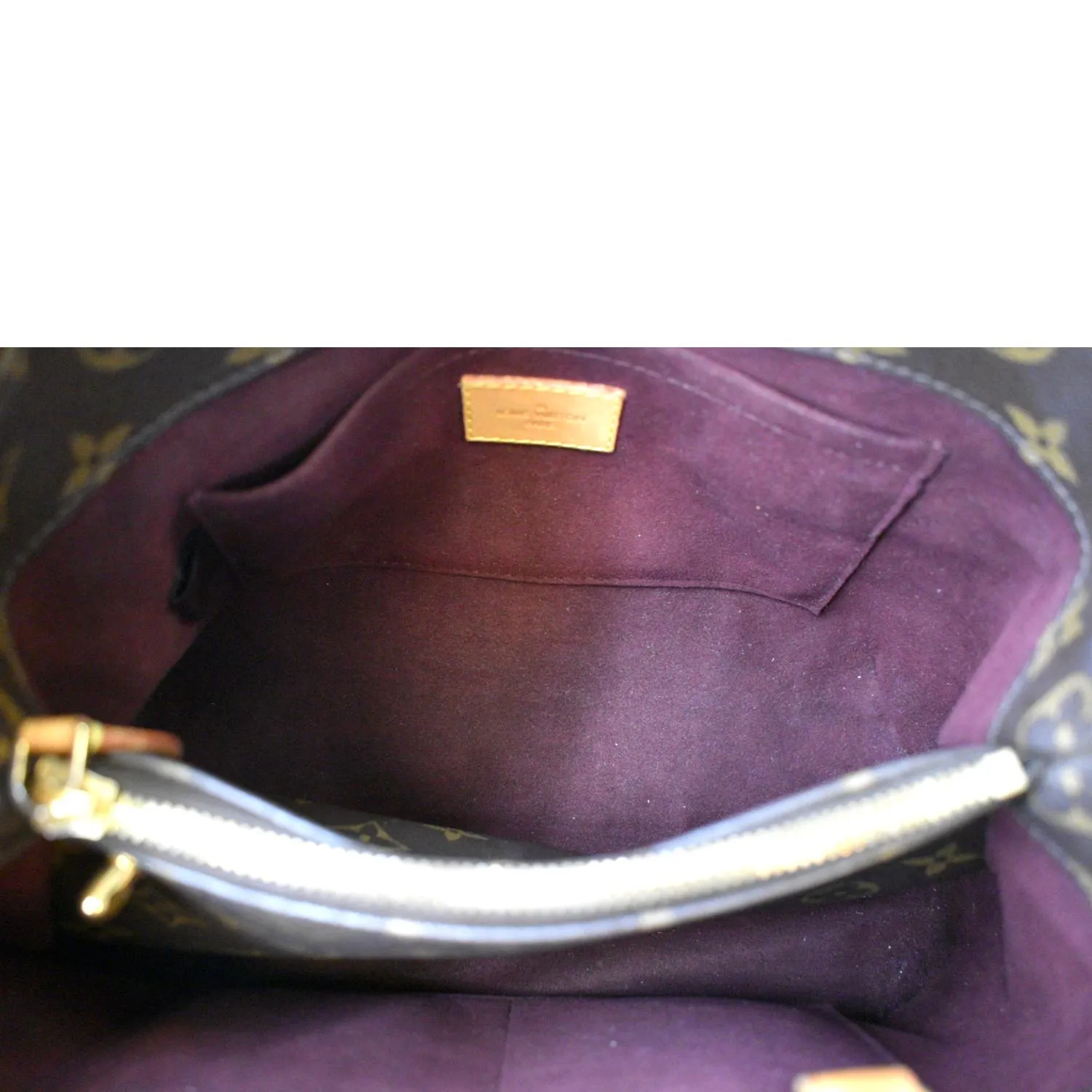 LOUIS VUITTON Montaigne BB Monogram Canvas Satchel Bag Brown