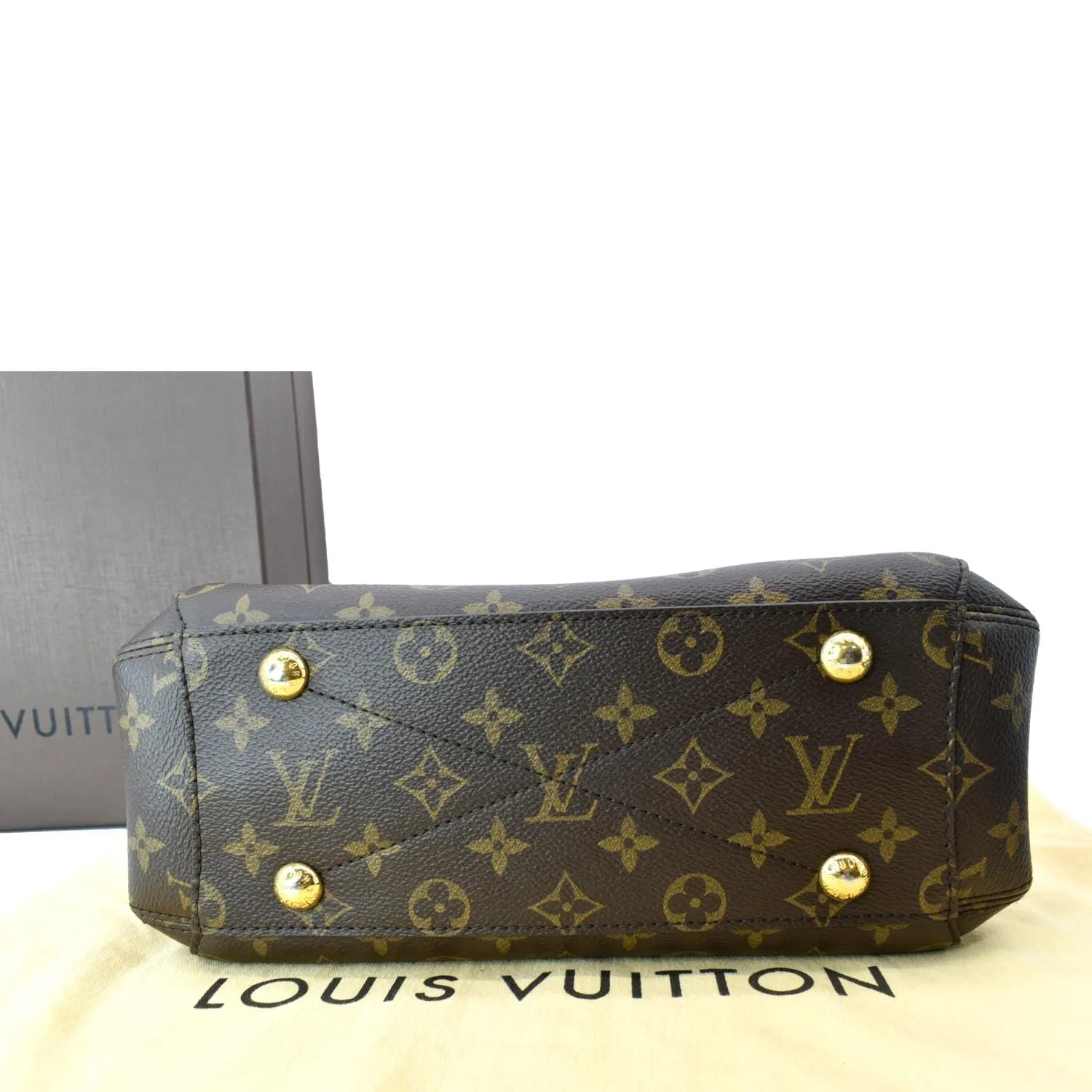 LOUIS VUITTON Montaigne BB Monogram Canvas Satchel Bag Brown