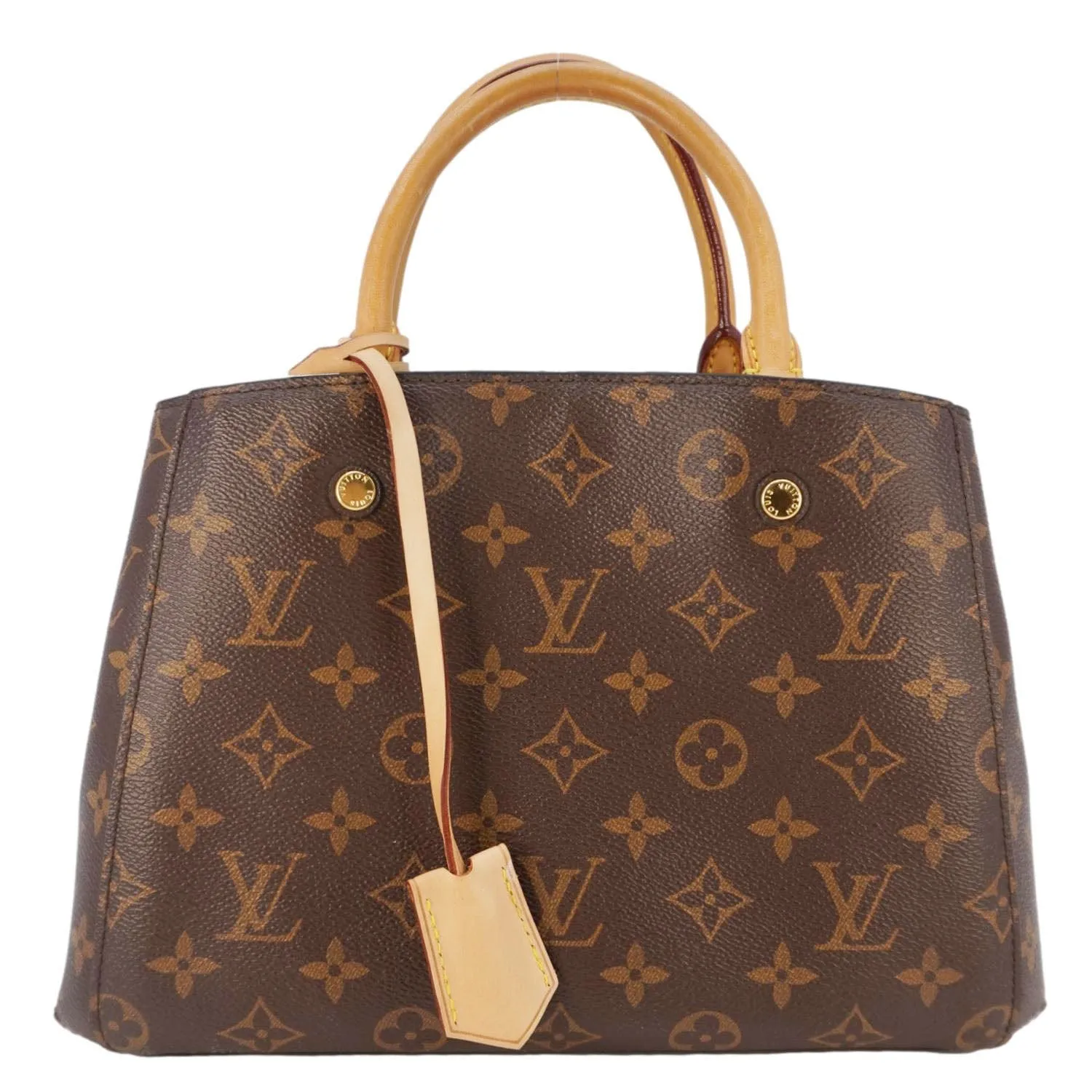 LOUIS VUITTON Montaigne BB Monogram Canvas Shoulder Bag Brown
