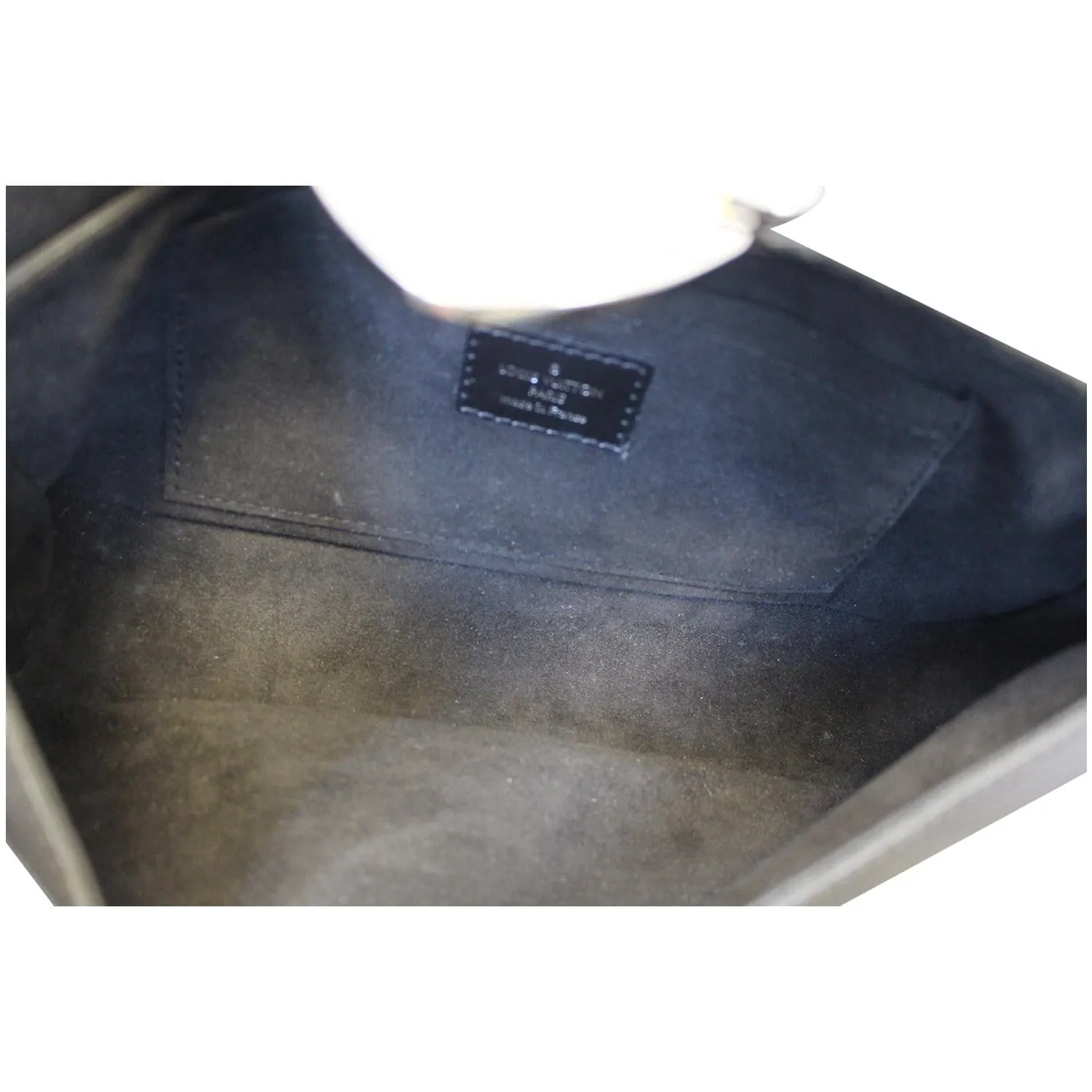 LOUIS VUITTON Montaigne Epi Leather Clutch Bag Black