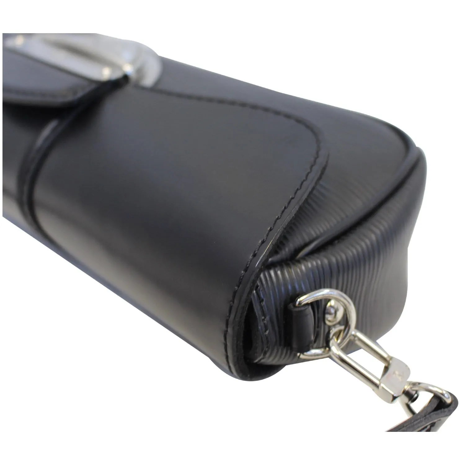 LOUIS VUITTON Montaigne Epi Leather Clutch Bag Black
