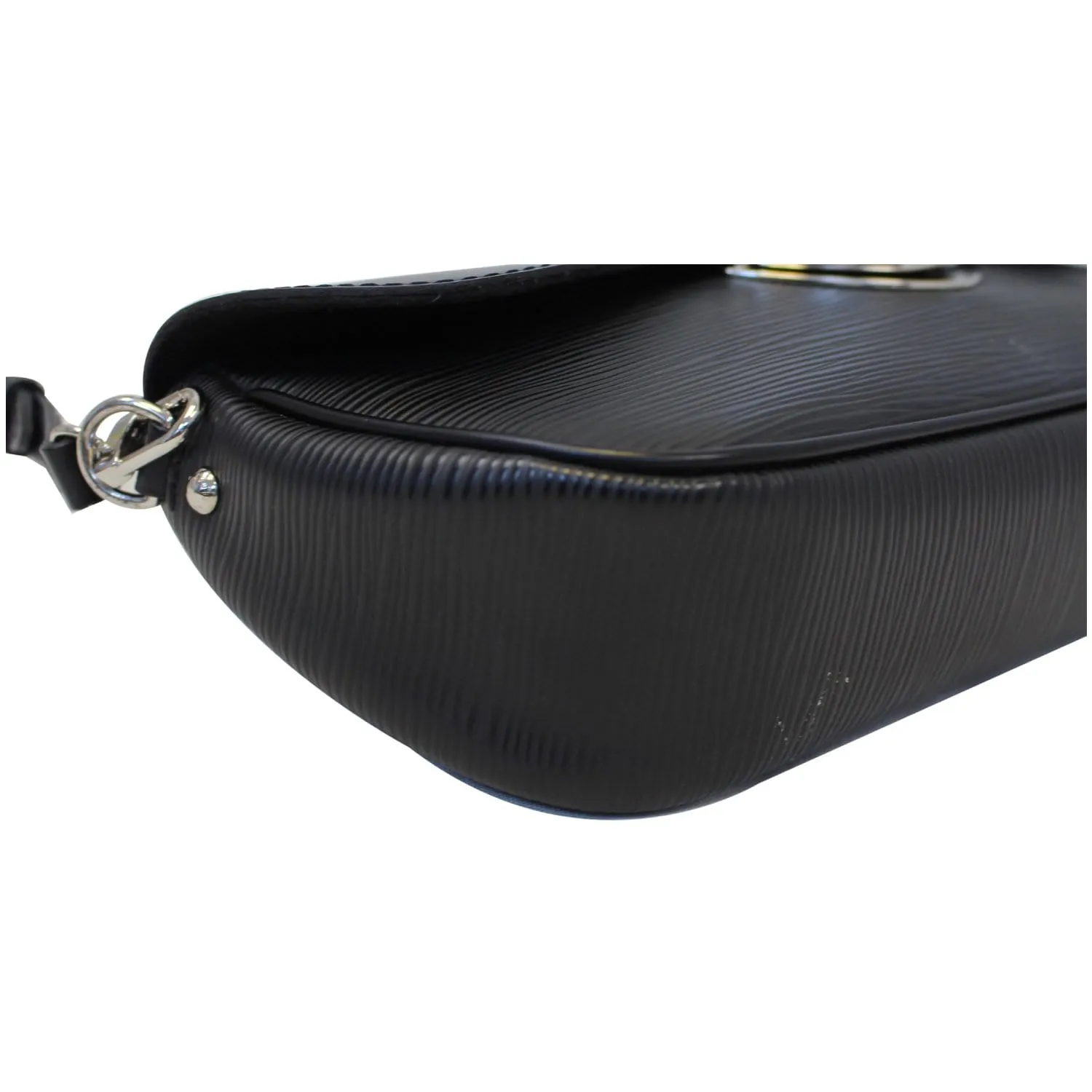 LOUIS VUITTON Montaigne Epi Leather Clutch Bag Black