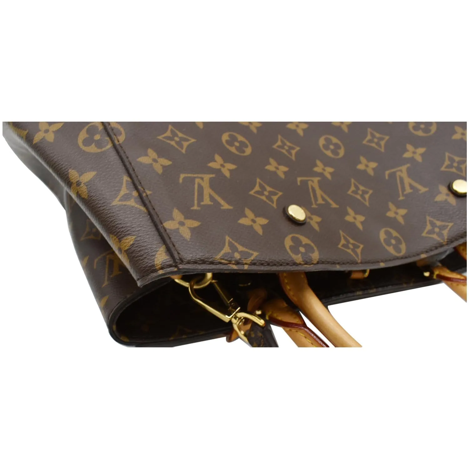 LOUIS VUITTON Montaigne GM Monogram Canvas Satchel Bag Brown