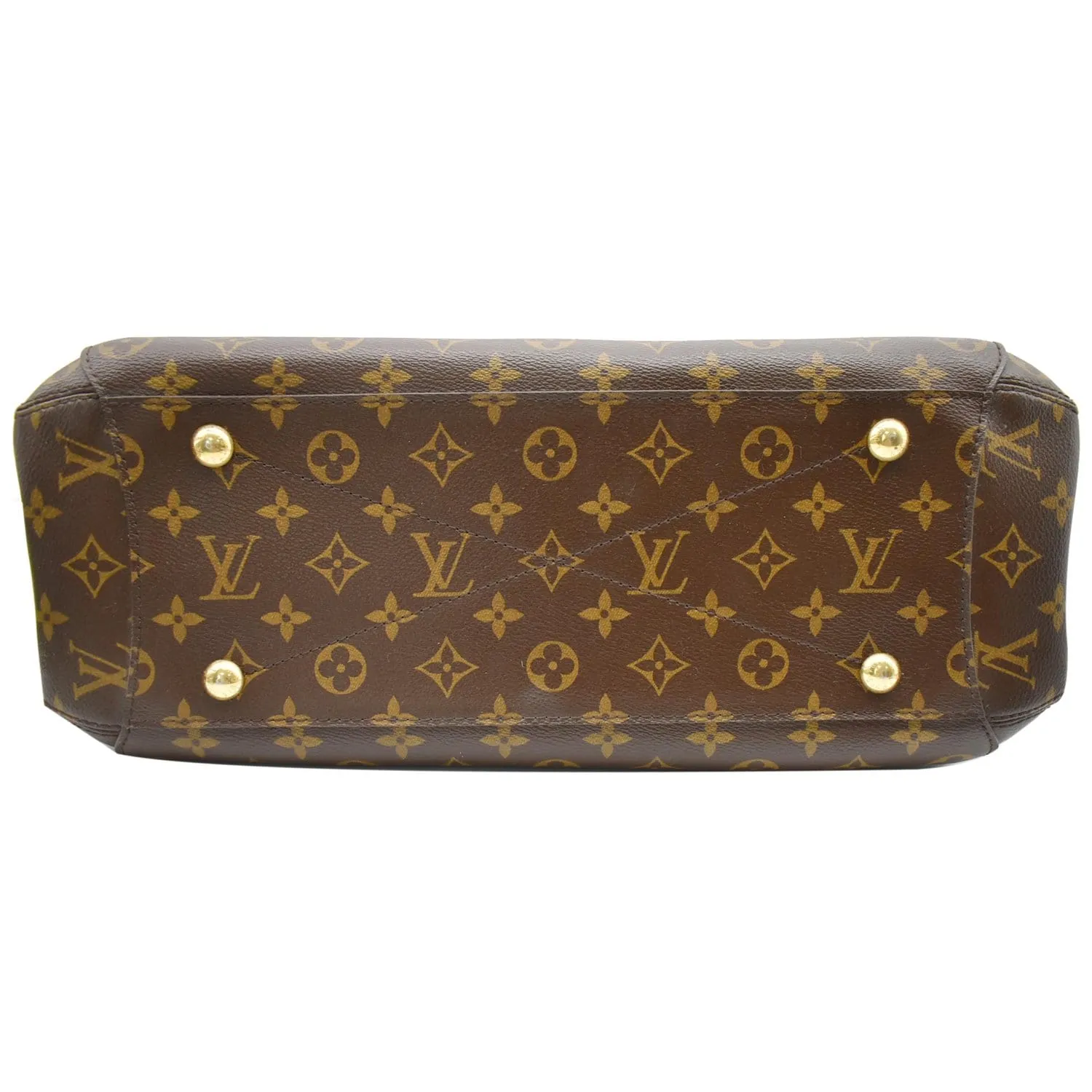 LOUIS VUITTON Montaigne GM Monogram Canvas Satchel Bag Brown