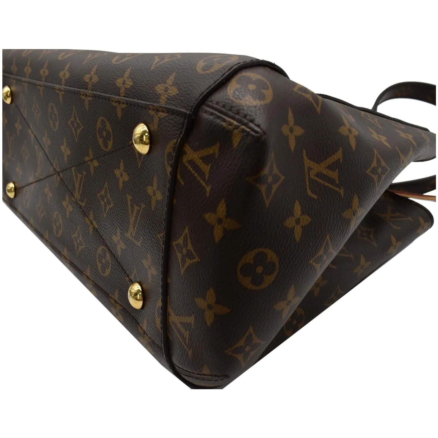 LOUIS VUITTON Montaigne GM Monogram Canvas Satchel Bag Brown
