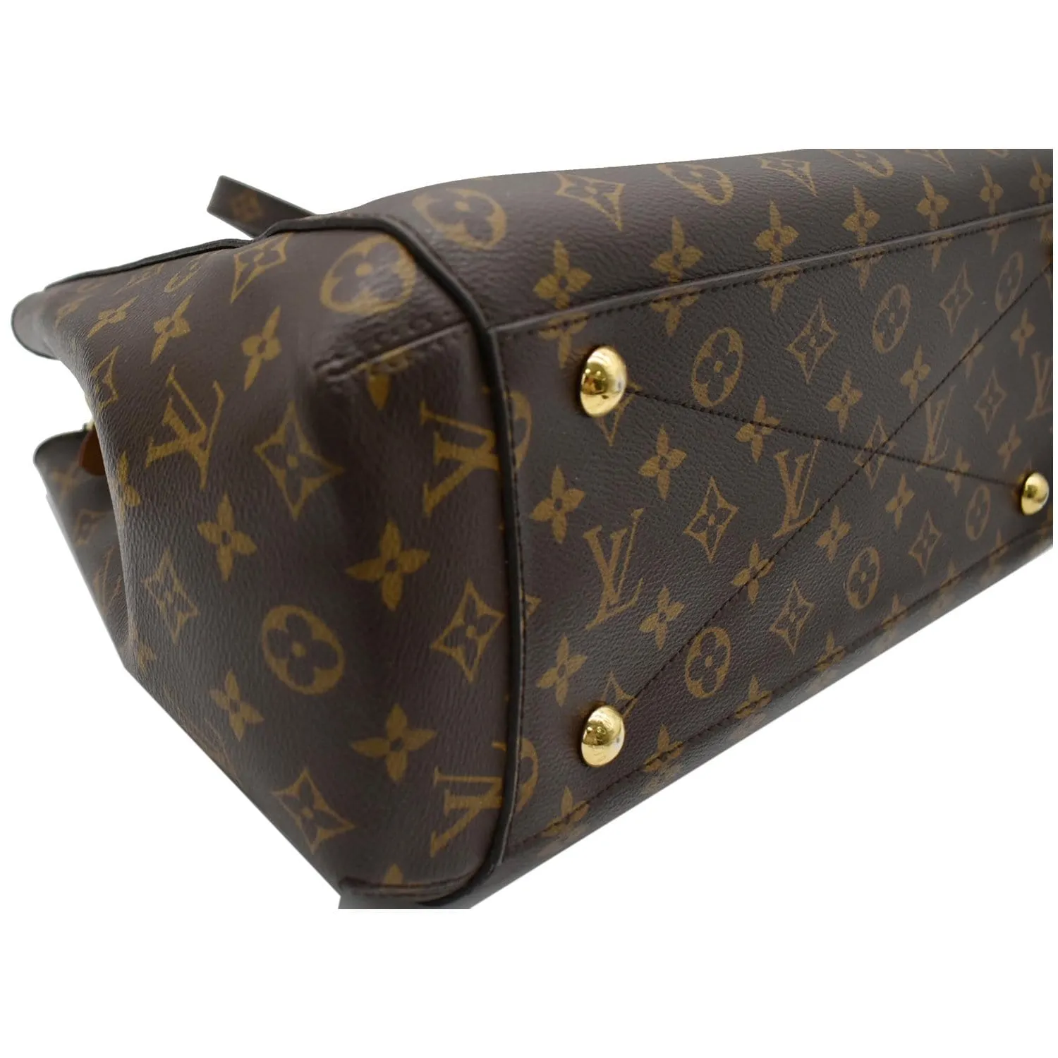 LOUIS VUITTON Montaigne GM Monogram Canvas Satchel Bag Brown