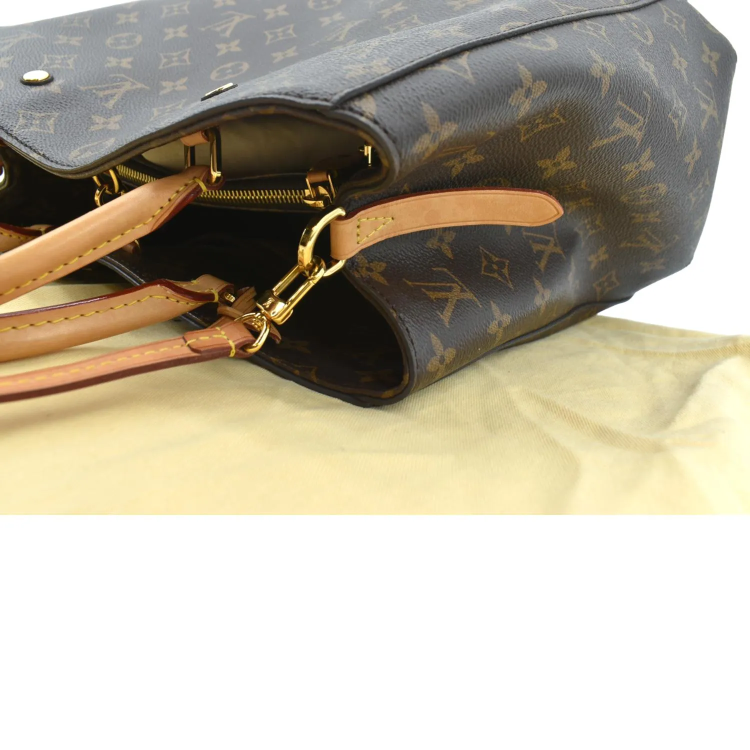 LOUIS VUITTON Montaigne GM Monogram Canvas Shoulder Bag Brown