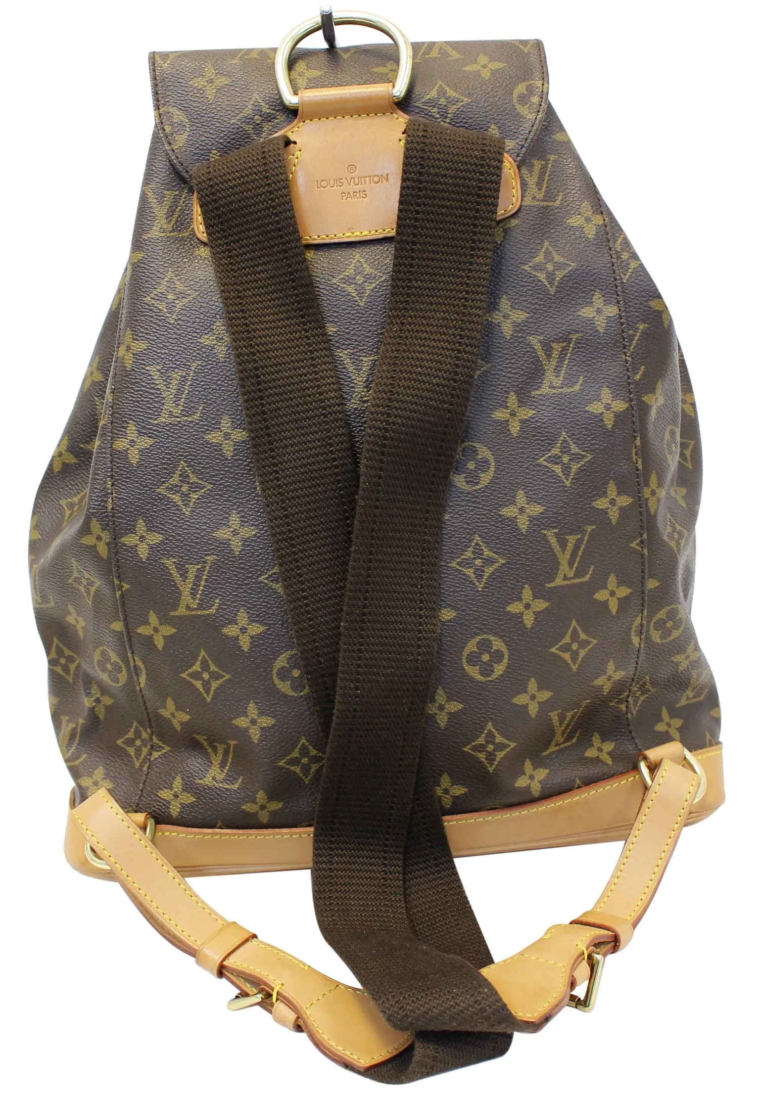 LOUIS VUITTON Montsouris GM Monogram Canvas Backpack Bag Brown
