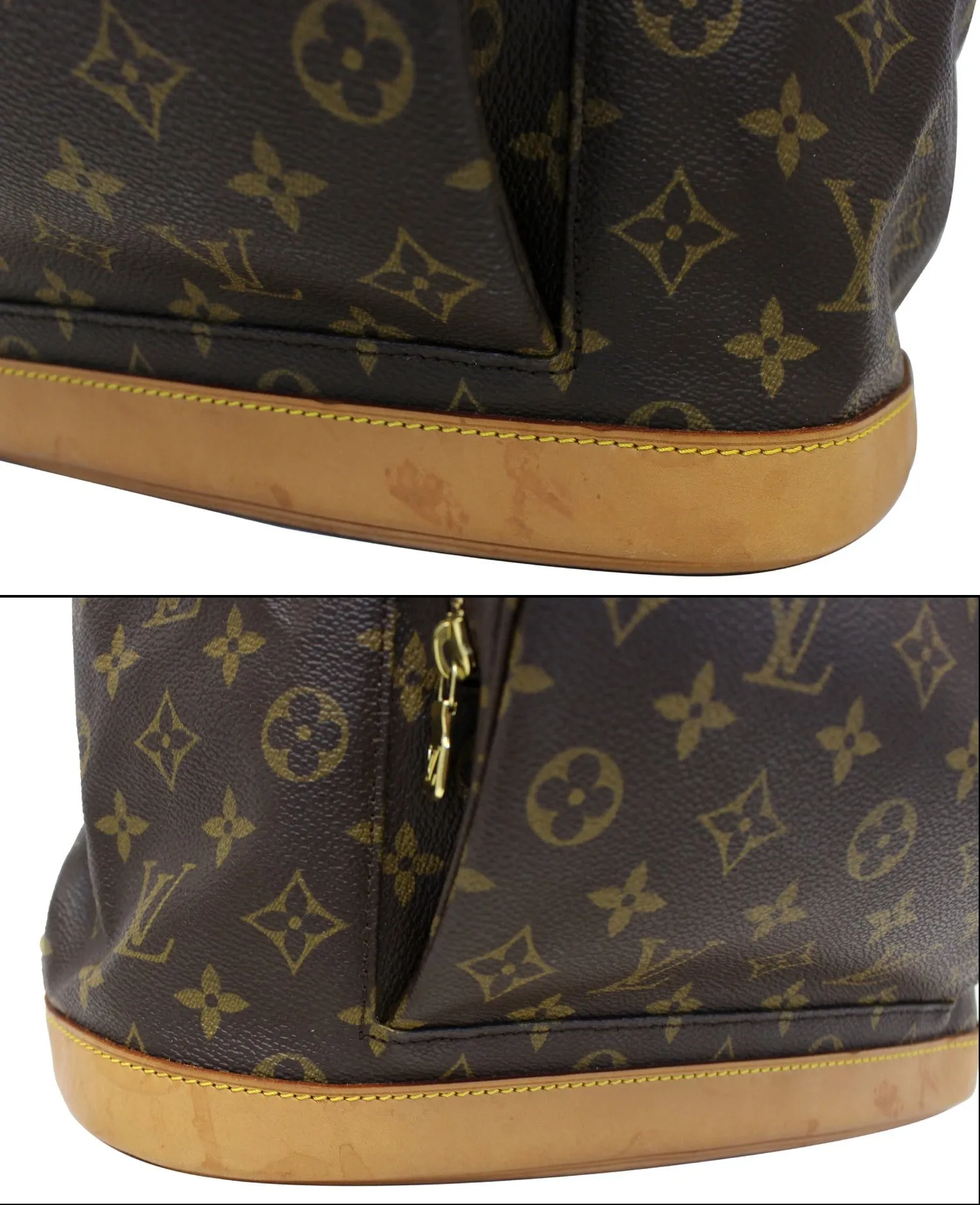 LOUIS VUITTON Montsouris GM Monogram Canvas Backpack Bag Brown