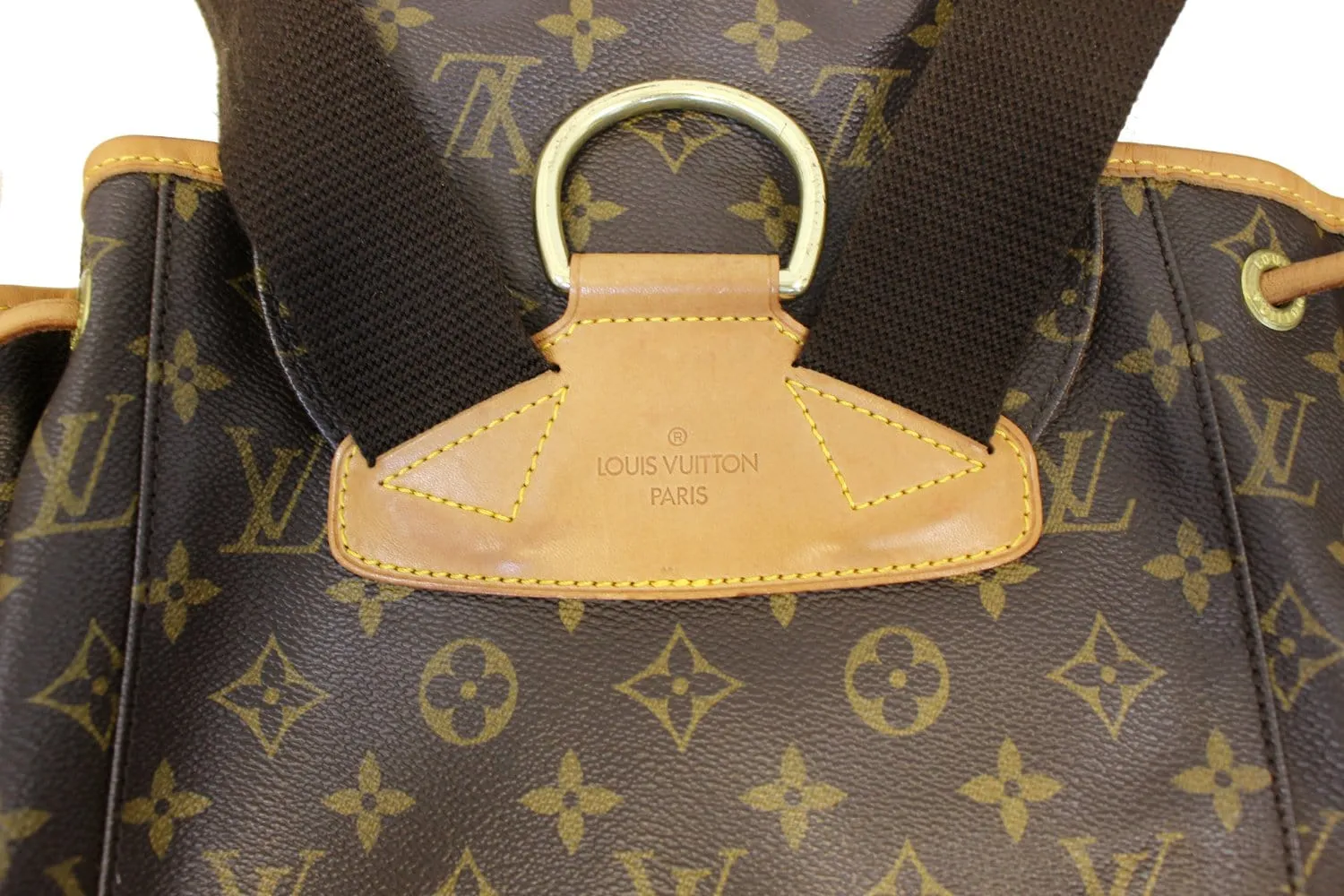 LOUIS VUITTON Montsouris GM Monogram Canvas Backpack Bag Brown