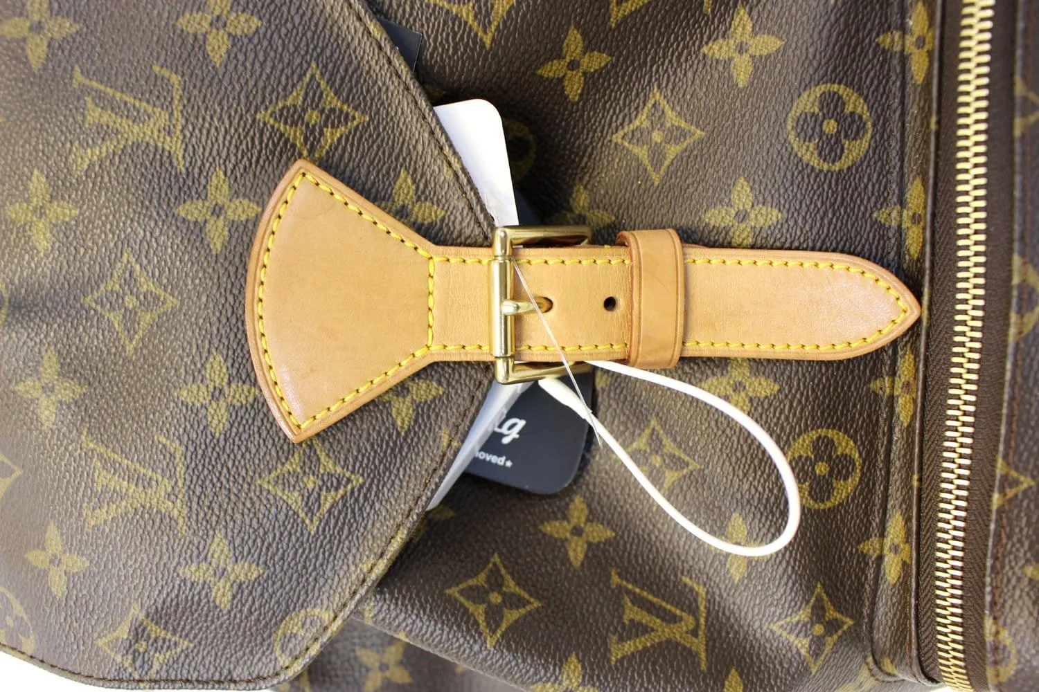 LOUIS VUITTON Montsouris GM Monogram Canvas Backpack Bag Brown