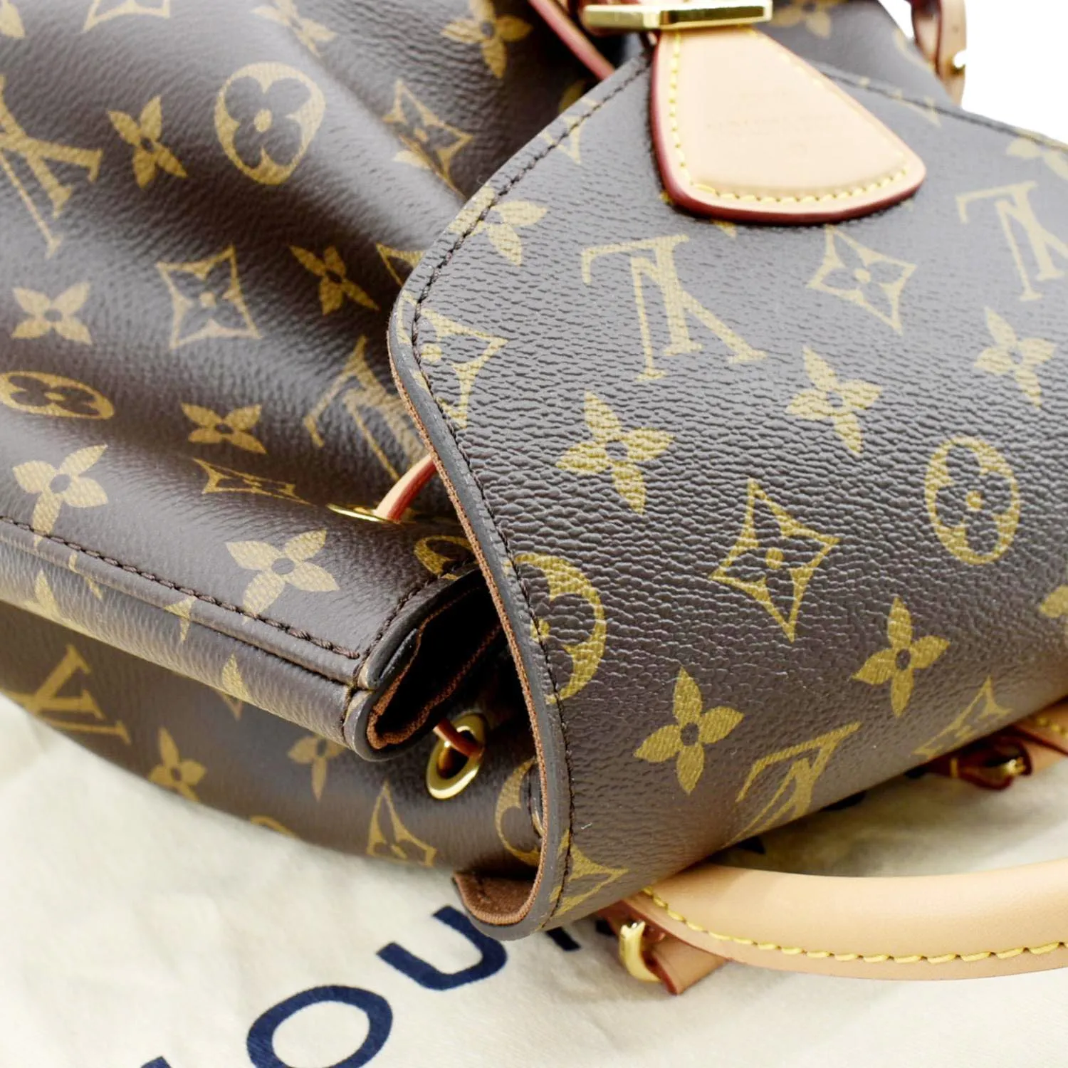 LOUIS VUITTON Montsouris NM PM Monogram Canvas Backpack Bag Brown