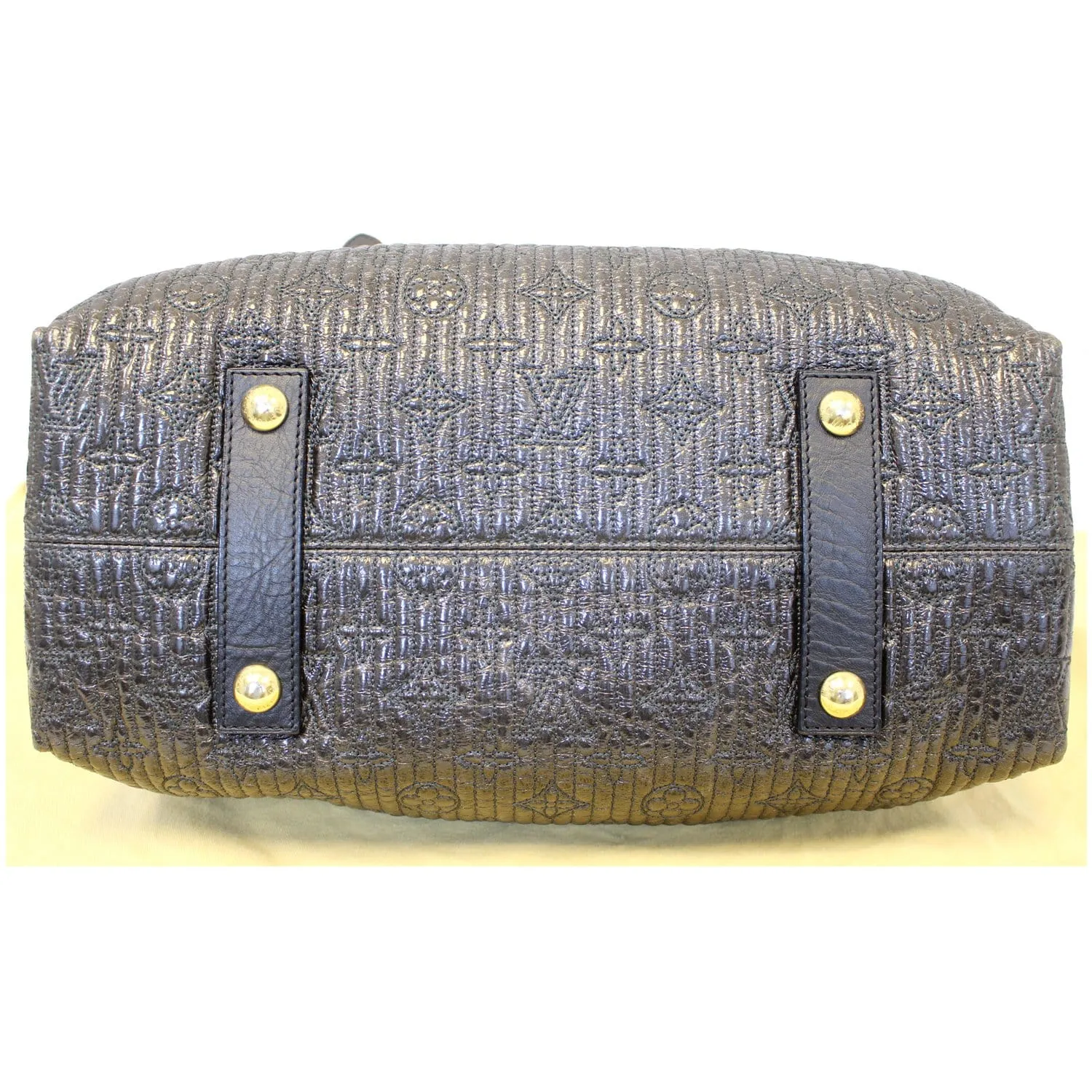 LOUIS VUITTON Motard Biker Monogram Satchel Bag Black