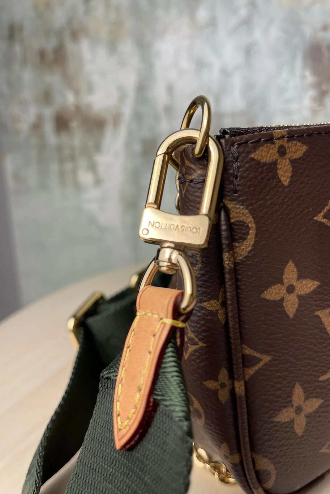 Louis Vuitton Multi Pochette Khaki Monogram Bag