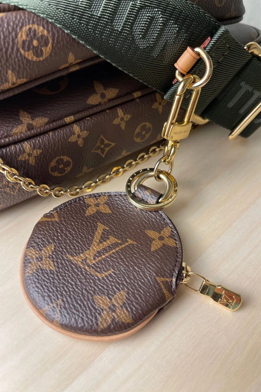 Louis Vuitton Multi Pochette Khaki Monogram Bag
