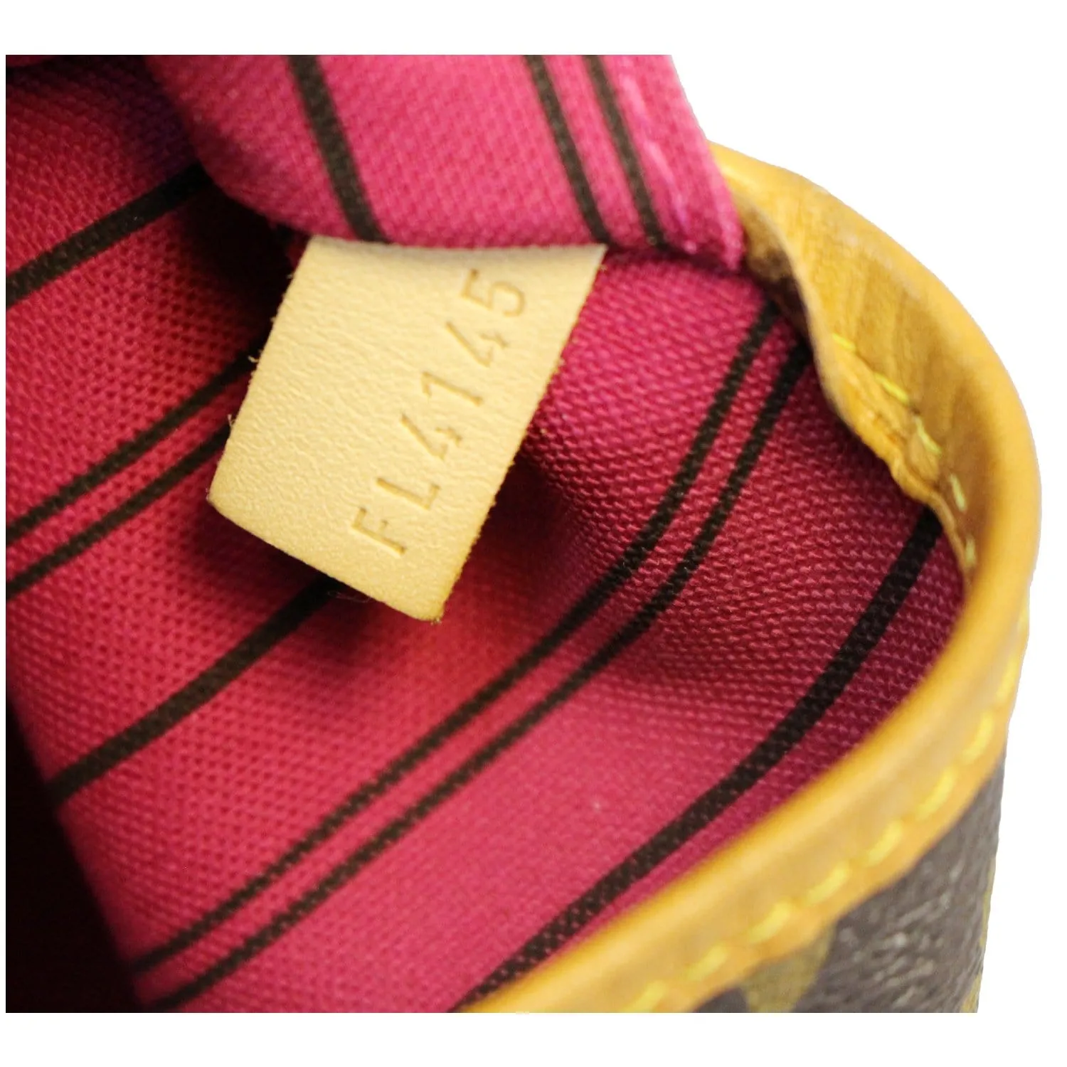 LOUIS VUITTON Neverfull GM Monogram Canvas Shoulder Bag Fuchsia