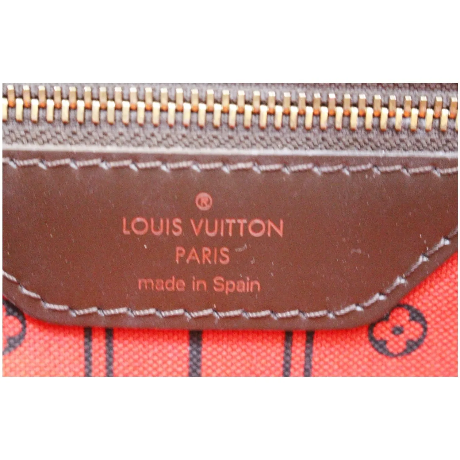 LOUIS VUITTON Neverfull MM Damier Ebene Tote Shoulder Bag