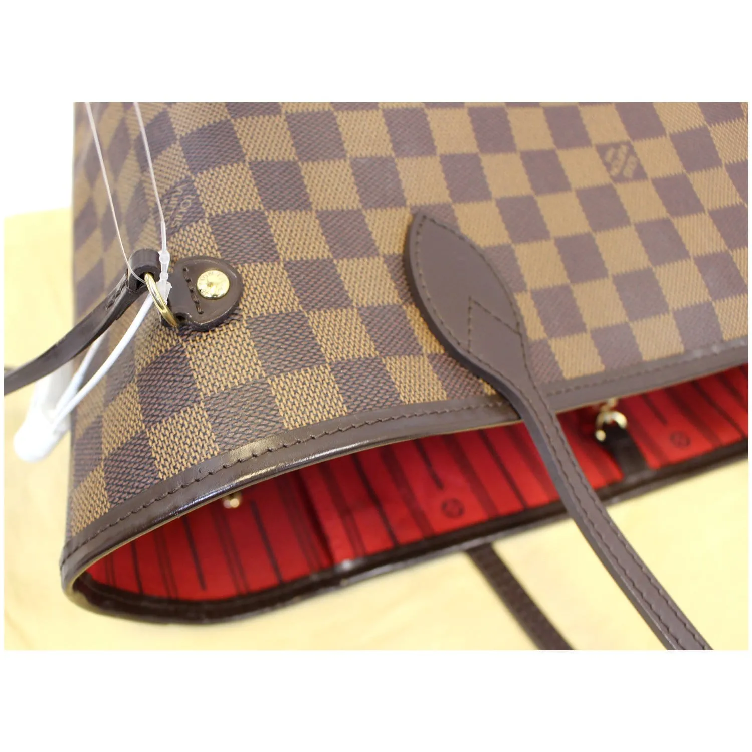 LOUIS VUITTON Neverfull MM Damier Ebene Tote Shoulder Bag