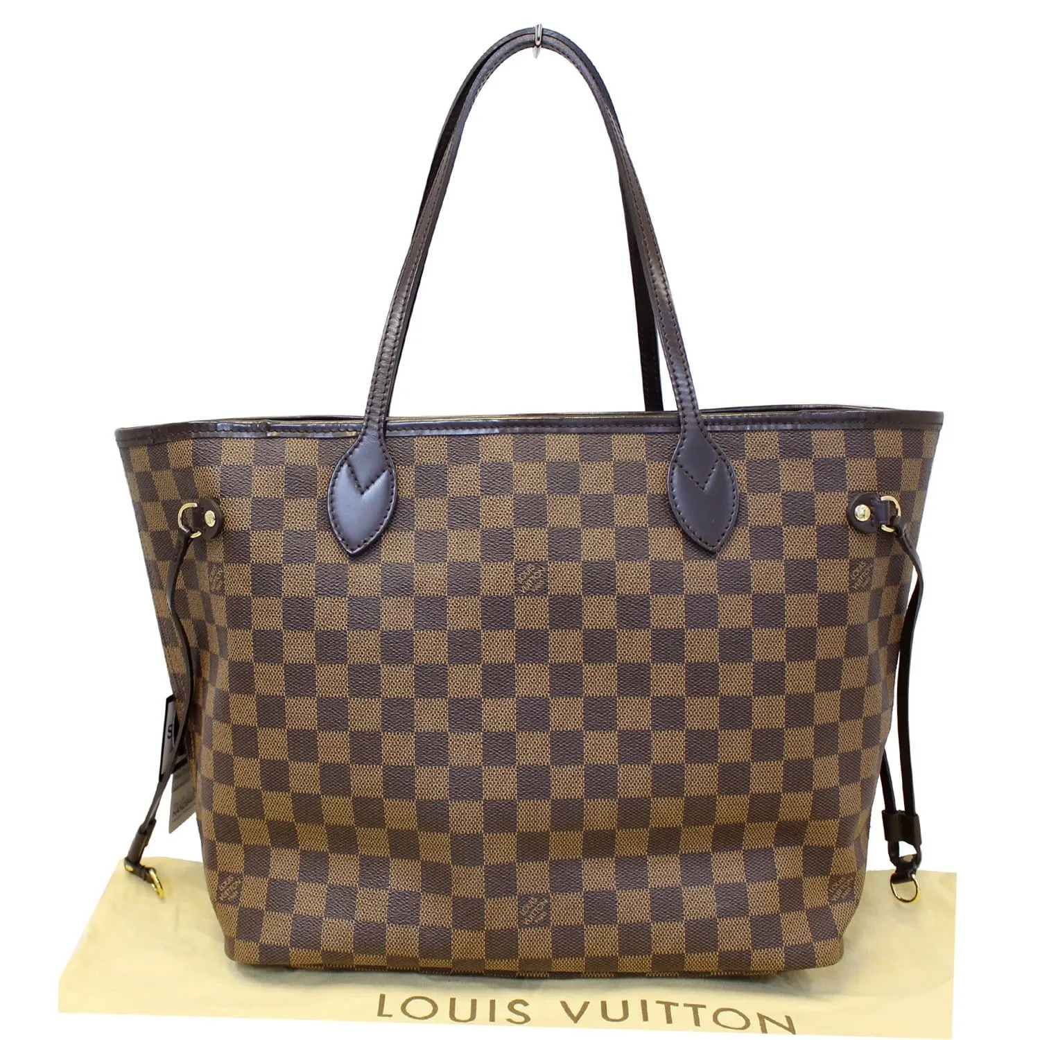 LOUIS VUITTON Neverfull MM Damier Ebene Tote Shoulder Bag